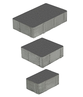 Тротуарная плитка СТАРЫЙ ГОРОД - Стандарт Серый, комплект из 3 видов плит